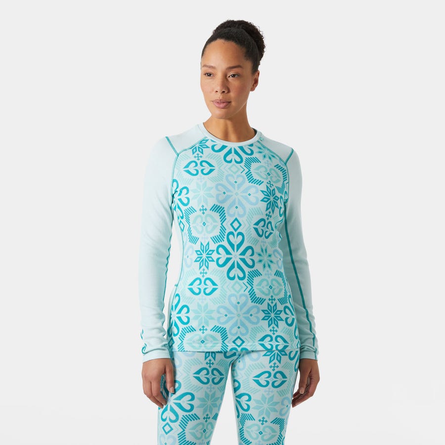 Women's LIFA Merino Midweight Graphic Long-Sleeve Crew Base Layer