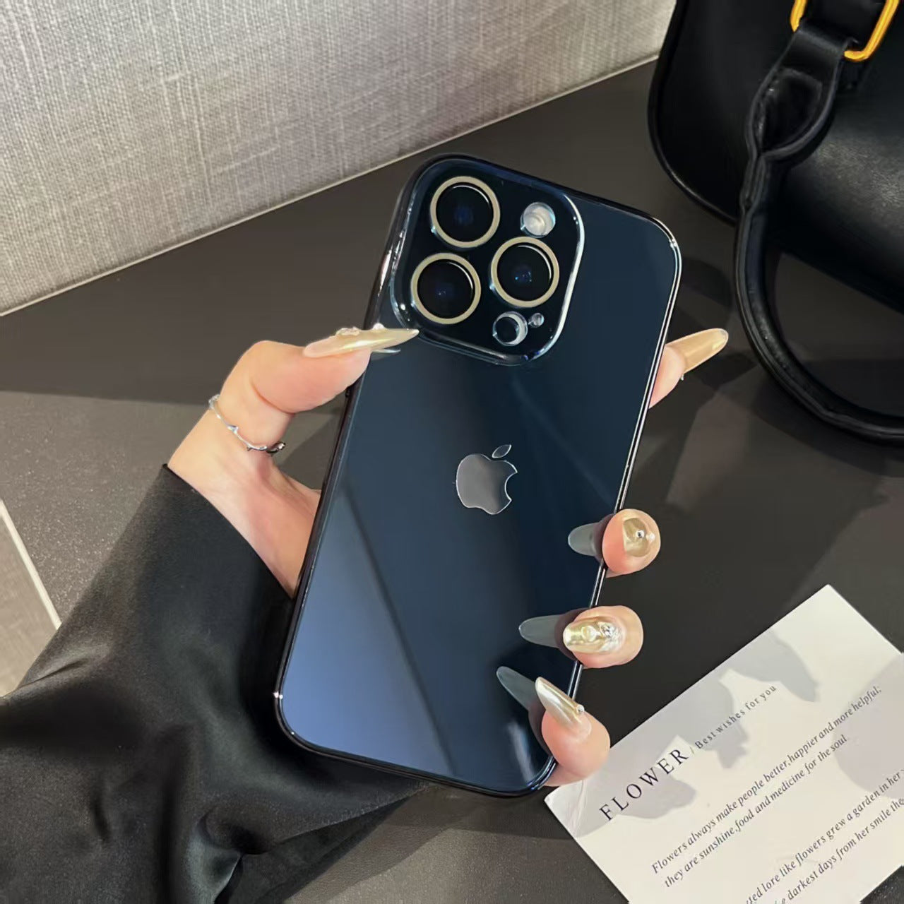 Light Luxury Tempered Glass for iPhone Case