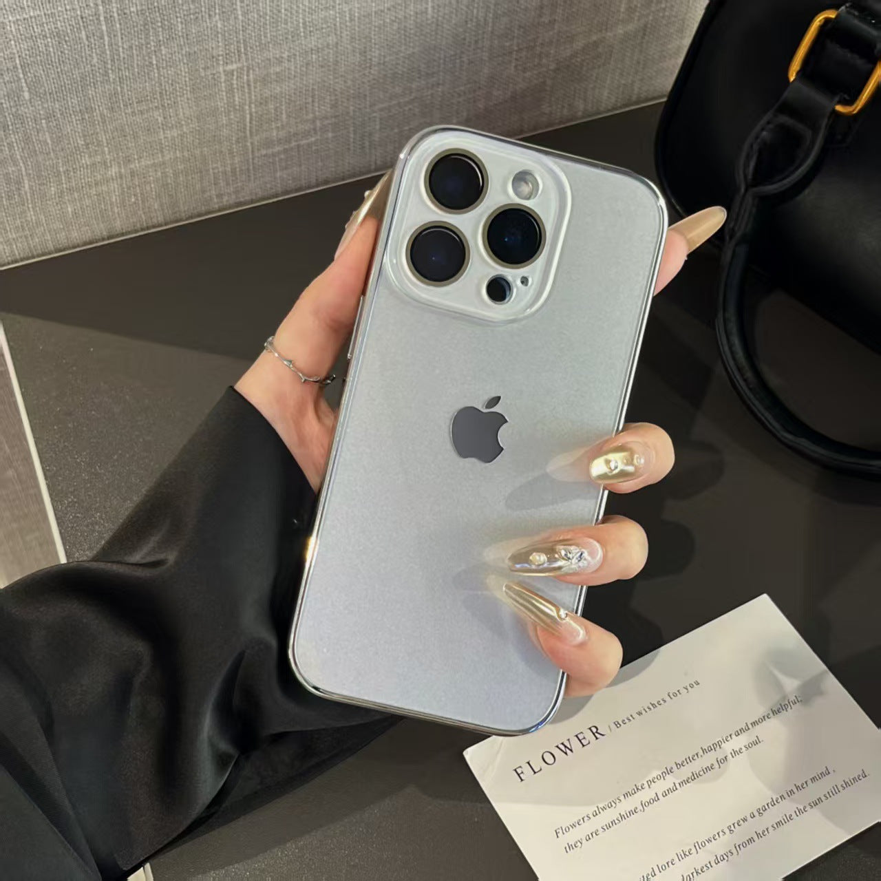 Light Luxury Tempered Glass for iPhone Case