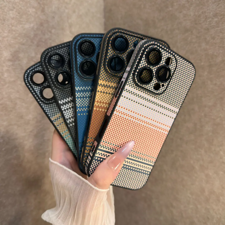 Carbon Fiber Full-cover Mobile Phone Case Suitable for iPhone Series