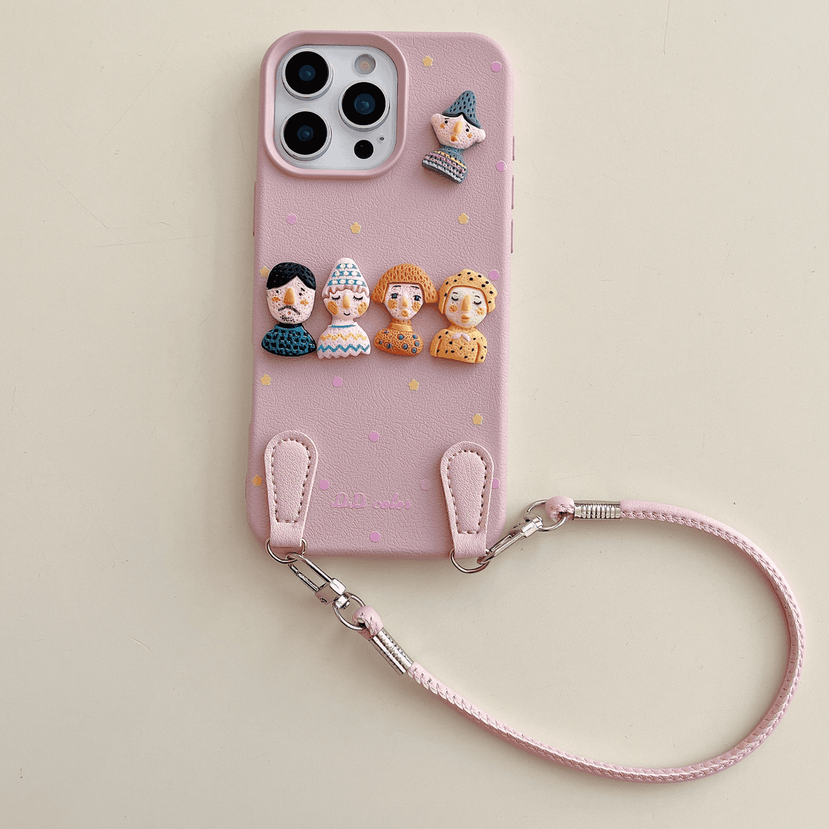 Dopamine Doll Leather Portable Phone Case for iPhone