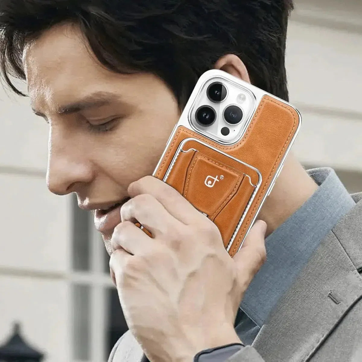 Suitable for iPhone Card Holder Magnetic Business Leather Mobile Phone Case